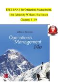 TEST BANK for Operations Management&comma; 14th Editionby William J Stevenson Chapters 1 - 19