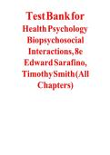 Test Bank&colon; Health Psychology&colon; Biopsychosocial Interactions &lpar;8th Edition&rpar; &ndash; Edward Sarafino & Timothy Smith