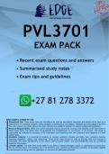 PVL3701 EXAM PACK 2026 - DISTINCTION GUARANTEED