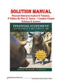 Complete Solution Manual for Financial Statement Analysis & Valuation 6th Edition by Peter D&period; Easton &vert; Chapter Answers & Explanations