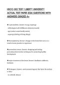 HSCO 502 TEST 1 LIBERTY UNIVERSITY ACTUAL TEST PAPER 2026 QUESTIONS WITH ANSWERS GRADED A&plus;