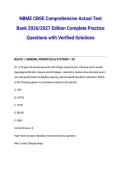 NBME CBSE Comprehensive Actual Test Bank 2026&sol;2027 Edition Complete Practice Questions with Verified Solutions