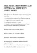 HSCO 502 TEST 1 LIBERTY UNIVERSITY EXAM SCRIPT 2026 FULL QUESTIONS WITH CORRECT ANSWERS