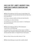 HSCO 502 TEST 1 LIBERTY UNIVERSITY FINAL PAPER 2026 COMPLETE QUESTIONS AND SOLUTIONS