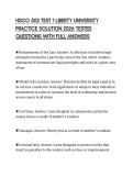 HSCO 502 TEST 1 LIBERTY UNIVERSITY PRACTICE SOLUTION 2026 TESTED QUESTIONS WITH FULL ANSWERS