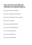 HSCO 506 ACTUAL TEST PAPER 2026 QUESTIONS WITH ANSWERS GRADED A&plus;