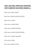 HSCO 506 FINAL PAPER 2026 QUESTIONS WITH COMPLETE SOLUTIONS GRADED A&plus;