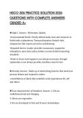 HSCO 506 PRACTICE SOLUTION 2026 QUESTIONS WITH COMPLETE ANSWERS GRADED A&plus;