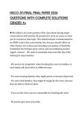 HSCO 511 FINAL FINAL PAPER 2026 QUESTIONS WITH COMPLETE SOLUTIONS GRADED A&plus;