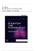 Rau's Respiratory Care Pharmacology 11th Ed&period; Study Guide&colon; 500&plus; Q&A&comma; Drug Administration & Critical Care Review