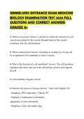 SEMMELWEIS ENTRANCE EXAM MEDICINE  BIOLOGY EXAMINATION TEST 2026 FULL  QUESTIONS AND CORRECT ANSWERS  GRADED A&plus;
