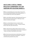 HUM 115 WEEK 5 CRITICAL THINKING REFLECTION COMPREHENSIVE TEST 2026 QUESTIONS WITH SOLUTIONS GRADED A&plus;