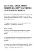 HUM 115 WEEK 5 CRITICAL THINKING REFLECTION EXAM SCRIPT 2026 QUESTIONS WITH FULL ANSWERS GRADED A&plus;
