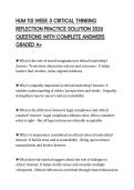 HUM 115 WEEK 5 CRITICAL THINKING REFLECTION PRACTICE SOLUTION 2026 QUESTIONS WITH COMPLETE ANSWERS GRADED A&plus;