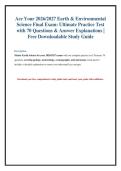 2026&sol;2027 Earth Science Final Exam Practice & Study Guide