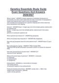 Genetics Essentials Study Guide  Exam Questions And Answers  2026&sol;2027