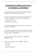 CERTIFIED ENROLLER EXAM -  COVERED CALIFORNIA QUESTIONS AND ANSWERS 2026