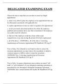 DELEGATED EXAMINING EXAM QUESTIONS AND ANSWERS 2026