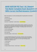 AANP AGPCNP PSI TEST 1 & 2 EXAM BANK 2025-2026 ACTUAL EXAM QUESTIONS AND CORRECT DETAILED ANSWERS &lpar;VERIFIED ANSWERS&rpar; ALL ANSWERED &lbrace;150 Q & A&rcub; ALREADY GRADAED A&plus; &lowbar; BRAND NEW&excl;