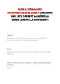 NURS 611&lpar;ADVANCED PATHOPHYSIOLOGY&rpar; EXAM 1 QUESTIONS AND 100&percnt; CORRECT ANSWERS&vert; A&plus; GRADE &lpar;MARYVILLE UNIVERSITY&rpar;