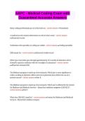 AAPC - Medical Coding Exam with Guaranteed Accurate Answers