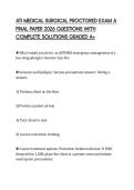 ATI MEDICAL SURGICAL PROCTORED EXAM A FINAL PAPER 2026 QUESTIONS WITH COMPLETE SOLUTIONS GRADED A&plus;