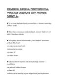 ATI MEDICAL SURGICAL PROCTORED FINAL PAPER 2026 QUESTIONS WITH ANSWERS GRADED A&plus;