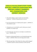California Boating EXAM STUDY GUIDE  2026&sol;2027 COMPLETE QUESTIONS WITH  VERIFIED CORRECT ANSWERS &vert;&vert;  100&percnt; GUARANTEED PASS  <NEWEST VERSION> 