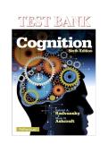 Test Bank for Cognition &lpar;6th Edition&rpar; by Mark H&period; Ashcraft &vert;ISBN&colon; 9780205985807&vert; Guide A&plus;