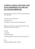 ATI MEDICAL SURGICAL PROCTORED LATEST EXAM COMPREHENSIVE TEST PAPER 2026 FULL SOLUTION VERIFIED PASS