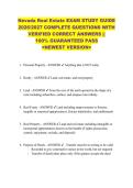 Nevada Real Estate EXAM STUDY GUIDE  2026&sol;2027 COMPLETE QUESTIONS WITH  VERIFIED CORRECT ANSWERS &vert;&vert;  100&percnt; GUARANTEED PASS  <NEWEST VERSION> 