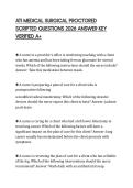 ATI MEDICAL SURGICAL PROCTORED SCRIPTED QUESTIONS 2026 ANSWER KEY VERIFIED A&plus;
