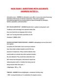 N438 EXAM 1 QUESTIONS WITH ACCURATE ANSWERS RATED A&plus; 