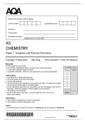 AQA AS CHEMISTRY PAPER 1 WORKED SOLUTIONS WORKED SOLUTIONS MAY JUNE 2025