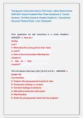 Therapeutic Crisis Intervention &lpar;TCI&rpar; Exam &vert;&vert; Most Recent Exam  2026-2027 Actual Complete Real  Exam Questions &  Correct  Answers  &lpar;Verified Answers&rpar; Already Graded A&plus; &vert; Guaranteed  Success&excl;&excl; Newest Exam &vert; Just  Released&excl;&excl;