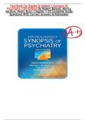 Test Bank For Kaplan & Sadock&rsquo;s Synopsis Of  Psychiatry 12th Edition By Robert Boland&semi; Marica  Verdiun&semi; Pedro Ruiz&vert; Chapter 1-35 Complete Guide  Questions With Correct Answers & Rationales