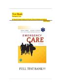 Test Bank for Emergency Care&comma; 14th Edition by Daniel Limmer&comma; Michael O&rsquo;Keefe & Edward Dickinson &vert; Latest Update 2026 &vert; 100&percnt; Guarantee Pass