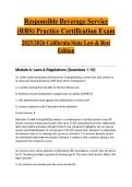 Responsible Beverage Service &lpar;RBS&rpar; Practice Certification Exam