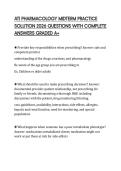 ATI PHARMACOLOGY MIDTERM PRACTICE SOLUTION 2026 QUESTIONS WITH COMPLETE ANSWERS GRADED A&plus;vATI PHARMACOLOGY MIDTERM PRACTICE SOLUTION 2026 QUESTIONS WITH COMPLETE ANSWERS GRADED A&plus;