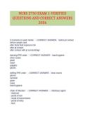 NURS 2750 EXAM 1-VERIFIED QUESTIONS AND CORRECT ANSWERS 2026