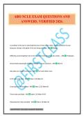 ABO NCLE EXAM QUESTIONS AND ANSWERS&period; VERIFIED 2026