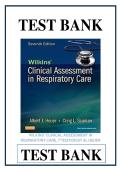 Test Bank for Wilkins&rsquo; Clinical Assessment in Respiratory Care&comma; 7th Edition by Albert J&period; Heuer &vert; Latest Update 2026 &vert; 100&percnt; Guarantee Pass