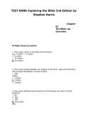 Test Bank for Exploring the Bible 2nd Edition &lpar;Stephen M&period; Miller&rpar; &ndash; Updated 2026&sol;2027 Exam Resource
