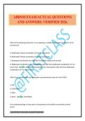ABDSM EXAM&sol;ACTUAL QUESTIONS AND ANSWERS&period; VERIFIED 2026&period;