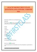 AGACNP 106 DOCUMENT EXAM QUESTIONS AND ANSWERS&period; VERIFIED 2026&period;