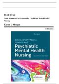 TEST BANK for Townsend&rsquo;s Psychiatric Mental Health Nursing&comma; 11th Edition &lpar;2026&sol;2027&rpar; by Morgan &mdash; Complete Chapter Coverage&comma; NCLEX-Style Questions&comma; Verified Answers with Detailed Rationales A&plus;