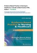 TEST BANK - Evidence-Based Practice in Nursing & Healthcare A Guide to Best Practice 5th Edition by &lpar; Bernadette Mazurek Melnyk&comma; 2025&rpar;All Chapters 1 - 23 Fully Covered&vert;&vert; Latest Version 2026