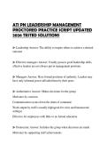 ATI PN LEADERSHIP MANAGEMENT PROCTORED PRACTICE SCRIPT UPDATED 2026 TESTED SOLUTIONS