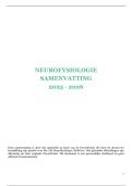 Volledige Samenvatting Neurofysiologie - alle hoofdstukken &plus; afbeeldingen uit powerpoints