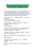 NURS 2750 FINAL QUESTIONS AND VERIFIED CORRECT ANSWERS